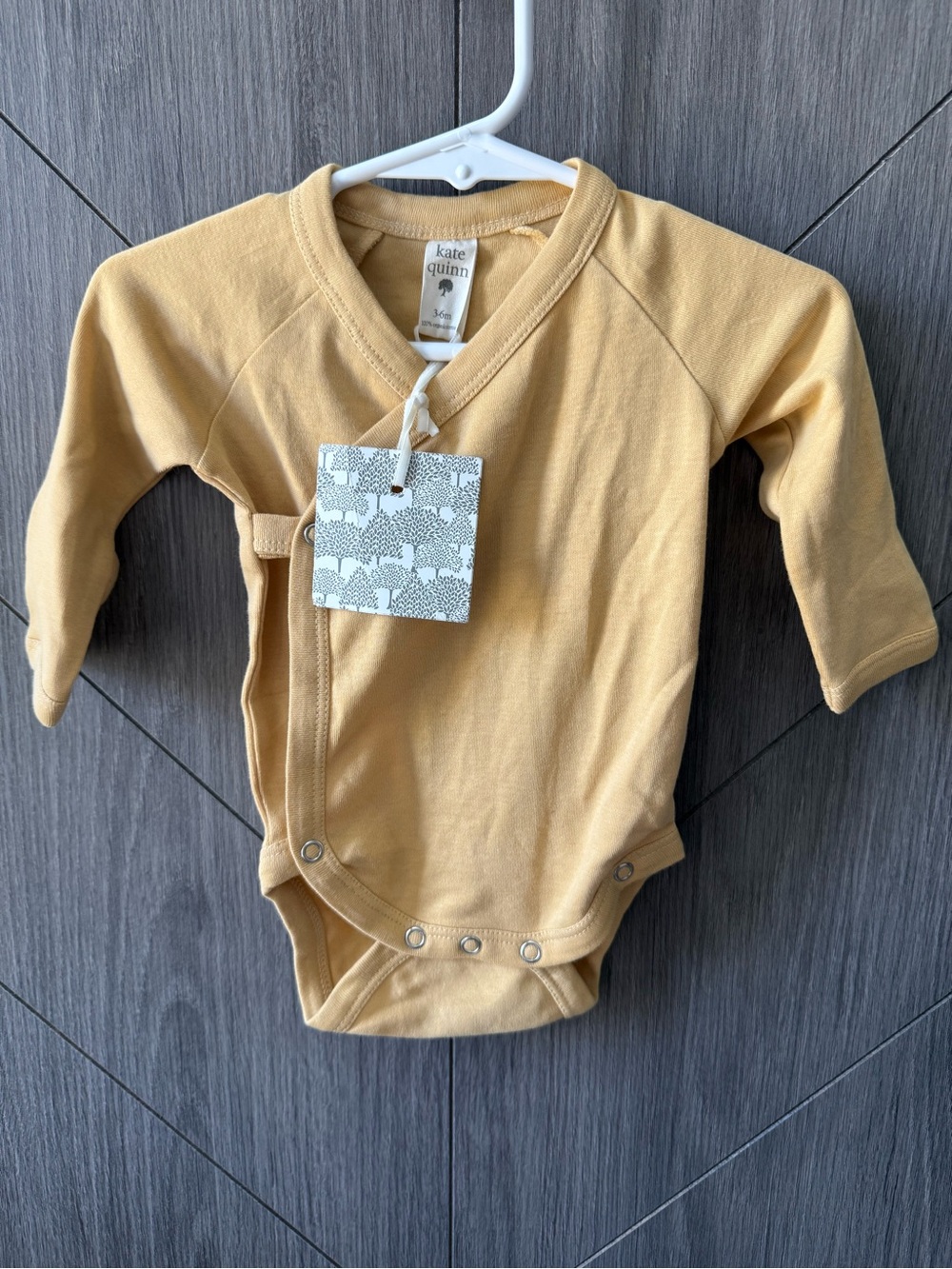 kate quinn Mustard Wrap-Front One-Piece Bodysuit